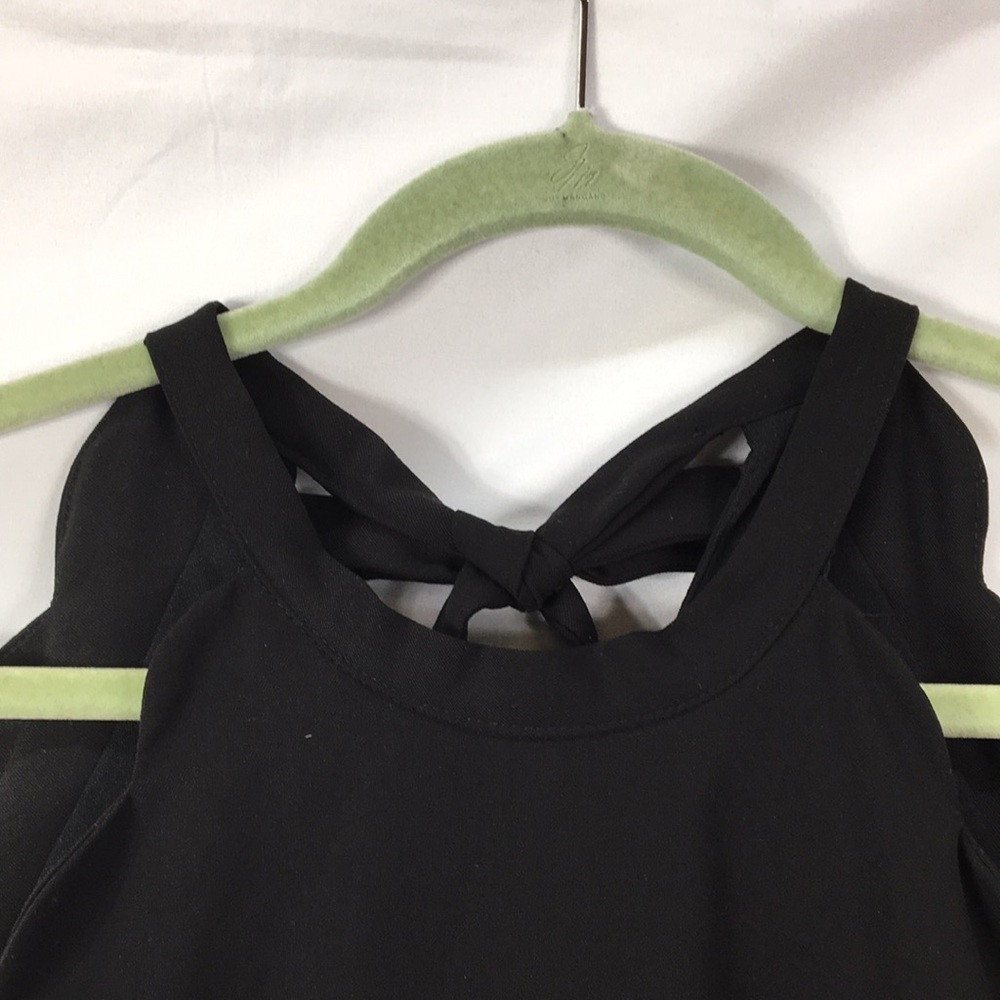 Vanilla Bay A-Line Scalloped Sleeveless Black Dress Size M EXCELLENT Condition - Picture 2 of 9